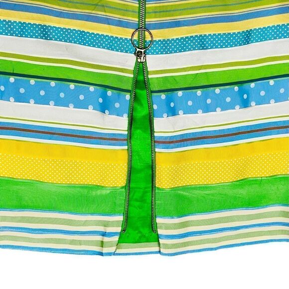 J. McLaughlin Multicolor Grosgrain Ribbons Side Zip Lining Pencil Skirt Sz 8 - Picture 3 of 10